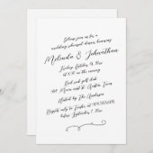 結婚のリハーサルパーティーモダン素朴 招待状 (正面/裏面)