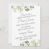 結婚のリハーサル・ディナー・パーティーモダン・グリーンリー 招待状 (正面)