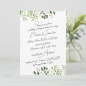 結婚のリハーサル・ディナー・パーティーモダン・グリーンリー 招待状 (スタンド正面)