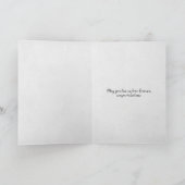 結婚のリボンおよび金ゴールドハートリングや輪カード カード (内部)