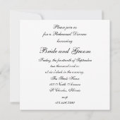 結婚のリングや輪オングレーリハーサルディナー招待状 招待状 (裏面)