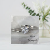 結婚のリングや輪オングレー婚約パーティ招待状 招待状 (スタンド正面)