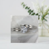 結婚のリングや輪グレー結婚招待状 招待状 (スタンド正面)