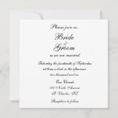 結婚のリングや輪グレー結婚招待状 招待状 (裏面)