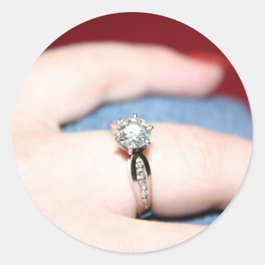 結婚のリングや輪シール – カスタマイズ可能 ラウンドシール (正面)