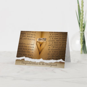 結婚のリングや輪ハートシャドウカード カード