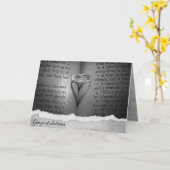 結婚のリングや輪ハート影 カード (黄色い花)