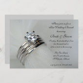 結婚のリングや輪ポスト結婚ブランチ招待状 招待状 (正面/裏面)
