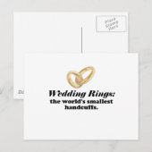 結婚のリングや輪世界最小の手錠 ポストカード (正面/裏面)