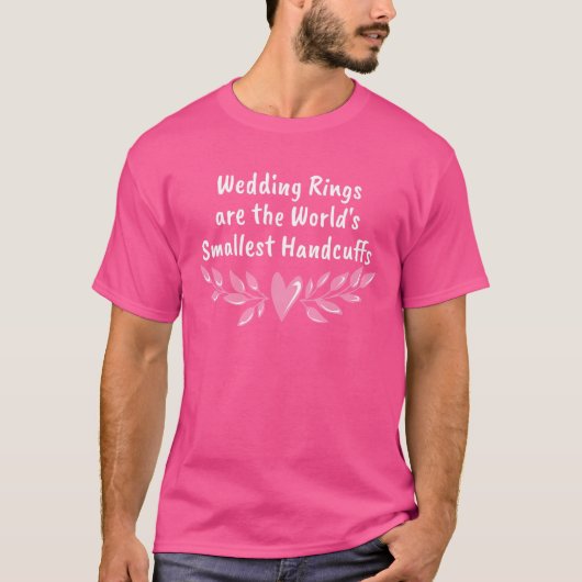 結婚のリングや輪世界最小の手錠 Tシャツ (正面)