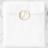 結婚のリングや輪猫シール ラウンドシール (バッグ)