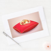 結婚のリングや輪長方形シール 長方形シール (封筒)