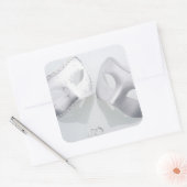 結婚のリングや輪 スクエアシール (封筒)