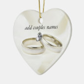 結婚のリングや輪 セラミックオーナメント (左)