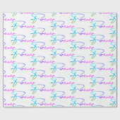 結婚のレインボーフォーエバースクリプトラッピング紙 ラッピングペーパー (フラット)