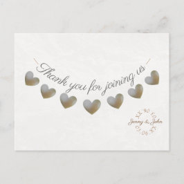 結婚のレースヴィンテージ&パール感謝していバン ポストカード