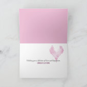 結婚のロープハートとバラ カード (内部)