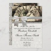 結婚のヴィンテージアンティーク 招待状 (正面/裏面)