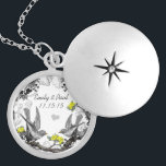 結婚のヴィンテージイエローバーズアニバーサリーネックレス ロケットネックレス<br><div class="desc">Keepsake Necklacesシルバーまたはスターリングシルバーのいずれかを選択</div>