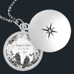 結婚のヴィンテージバード&開花アニバーサリーネックレス シルバープレートネックレス<br><div class="desc">Keepsake Necklacesシルバーまたはスターリングシルバーのいずれかを選択</div>