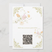 結婚のヴィンテージフローラオーナメントバイオーウェンクラシック 招待状 (裏面)