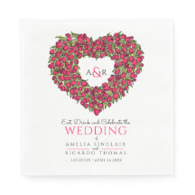 結婚の一文字の赤いチューリップリースインクスケッチ