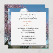 結婚の両親の招待さくらんぼツリー 招待状 (正面/裏面)