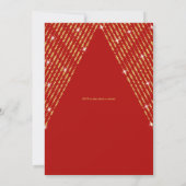 結婚の中国の金ゴールドが二重の幸福に 招待状 (裏面)