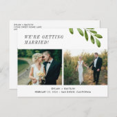 結婚の予定はがきを保存する 案内ポストカード (正面/裏面)