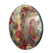 結婚の人形ポートレートグラフィックアートプリント ダーツボード (正面右)