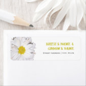 結婚の住所 シール-デイジー ラベル (インサイチュ)