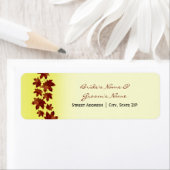 結婚の住所 シール-秋の結婚式葉 ラベル (インサイチュ)