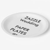 結婚の使いカスタム捨てパーティー紙プレート9" ペーパープレート (アングル)