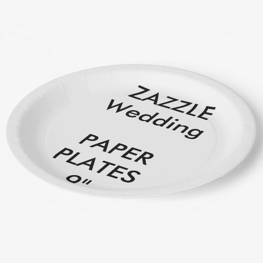 結婚の使いカスタム捨てパーティー紙プレート9" ペーパープレート (アングル)