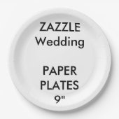 結婚の使いカスタム捨てパーティー紙プレート9" ペーパープレート (正面)