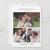 結婚の写モダン真コラージュ サンキューカード (正面)