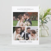結婚の写モダン真コラージュ サンキューカード (スタンド正面)