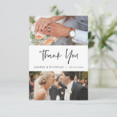 結婚の写真ありがとうござモダンう エンクロージャーカード (スタンド正面)