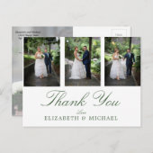 結婚の写真ありがとうごエレガントざモダンう ポストカード (正面/裏面)