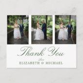 結婚の写真ありがとうごエレガントざモダンう ポストカード (正面)