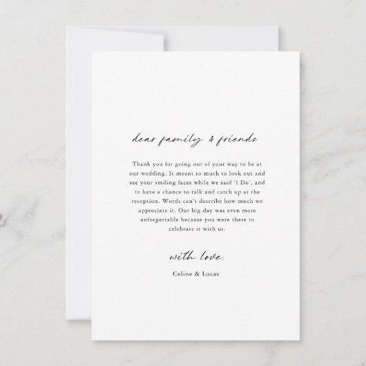 結婚の写真ありがとうポストカード サンキューカード (裏面)