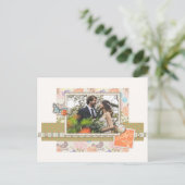 結婚の写真ありがとうヴィンテージEphemera Collage ポストカード (スタンド正面)