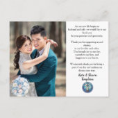 結婚の写真ありがとう両面はがき ポストカード (裏面)