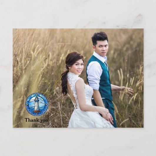 結婚の写真ありがとう両面はがき ポストカード (正面)