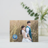 結婚の写真ありがとう両面はがき ポストカード (スタンド正面)