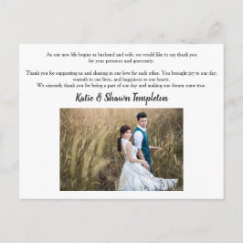 結婚の写真ありがとう両面はがき ポストカード