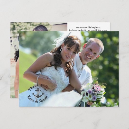 結婚の写真ありがとう両面はがき ポストカード (正面/裏面)