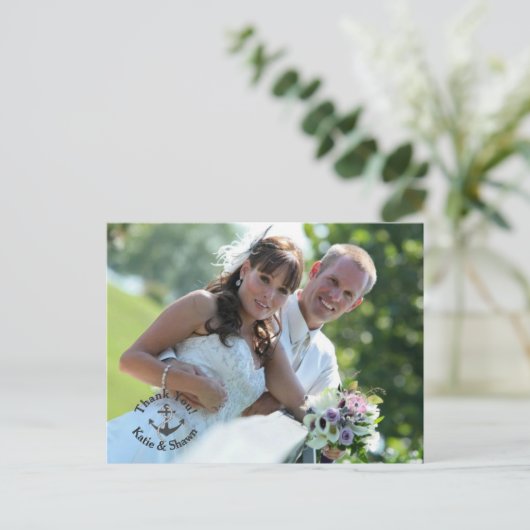 結婚の写真ありがとう両面はがき ポストカード (スタンド正面)