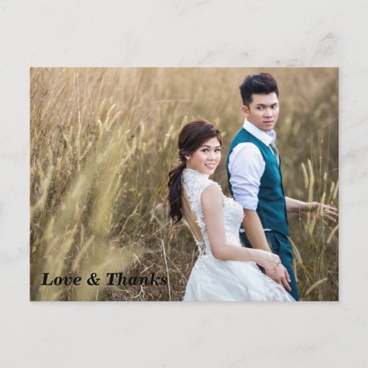 結婚の写真ありがとう両面はがき ポストカード (正面)