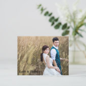 結婚の写真ありがとう両面はがき ポストカード (スタンド正面)